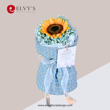 Sun Burst – Single Sunflower Bouquet