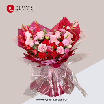 Belle Fiori – Ecuadorian Rose & Carnation Bouquet | Elvy's Floral Design