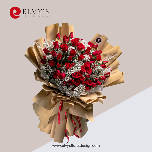 Blooming Love – 5 Dozen Philippine Rose Bouquet | Elvy's Floral Design