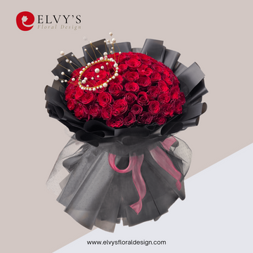 Eternal Passion – 75 Holland Rose Bouquet | Elvy's Floral Design