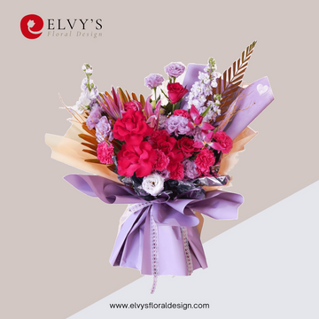 Girl's Weekend – Rose & Tulip Signature Bouquet | Elvy's Floral Design