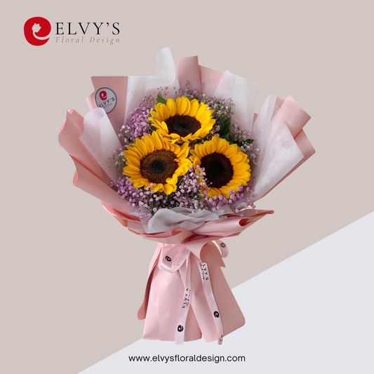 ILY Sunshine – Sunflower Bouquet | Elvy's Floral Design