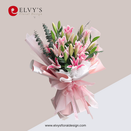 Magic Star Lily – Fragrant Lily Bouquet | Elvy's Floral Design