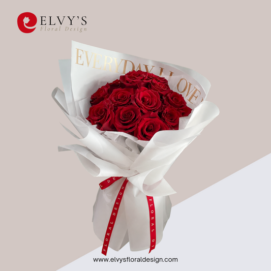 Maison Doze – Dozen Ecuadorian Rose Bouquet | Elvy's Floral Design